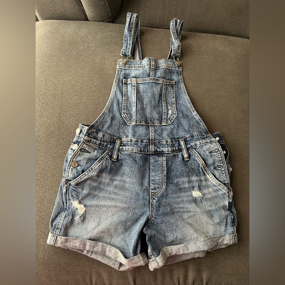 Silver Jeans Denim - Silver Denim Short Overalls